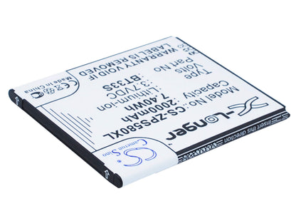 3.7V, 2000mAh, Li-ion Battery fits Zopo, 6580, Zp580, 7.4Wh