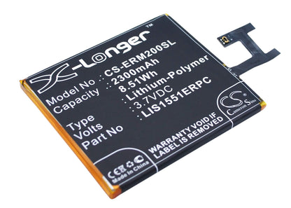3.7V, 2300mAh, Li-Polymer Battery fits Sony Ericsson, D2202, D2203, 8.51Wh