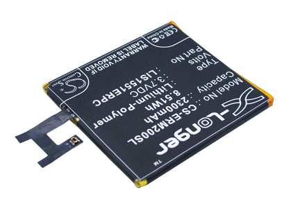 3.7V, 2300mAh, Li-Polymer Battery fits Sony Ericsson, D2202, D2203, 8.51Wh