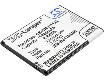 3.8V, 1800mAh, Li-ion Battery fits Samsung, Galaxy J1 Ace, Galaxy J1 Ace 3g Duos, 6.84Wh