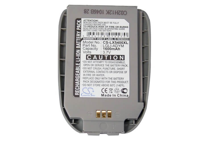 3.7V, 1600mAh, Li-ion Battery fits Lg, 5400a, Lx5400, 5.92Wh