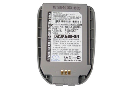 3.7V, 1600mAh, Li-ion Battery fits Lg, 5400a, Lx5400, 5.92Wh