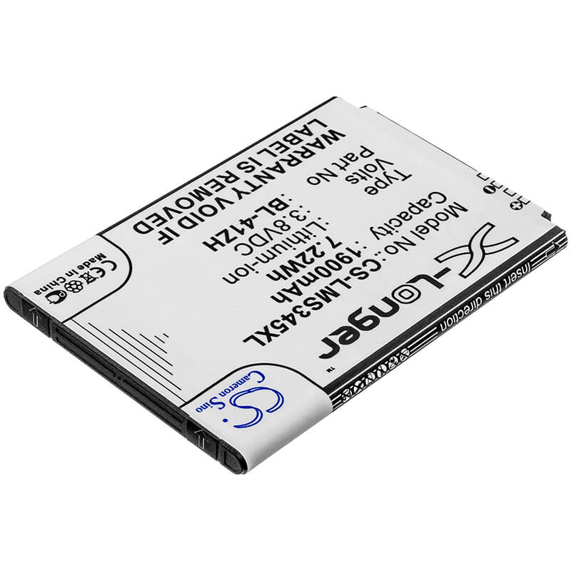 3.8V, 1900mAh, Li-ion Battery fits Lg, C40 Power, D213, 7.22Wh