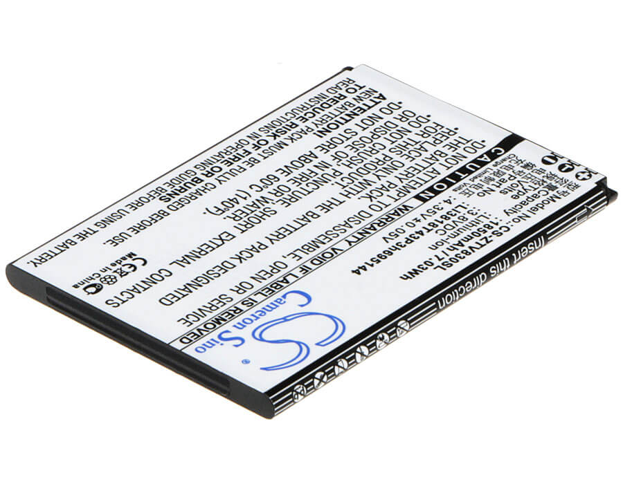 3.8V, 1850mAh, Li-ion Battery fits Zte, Blade G Lux, Kis 3 Max, 7.03Wh