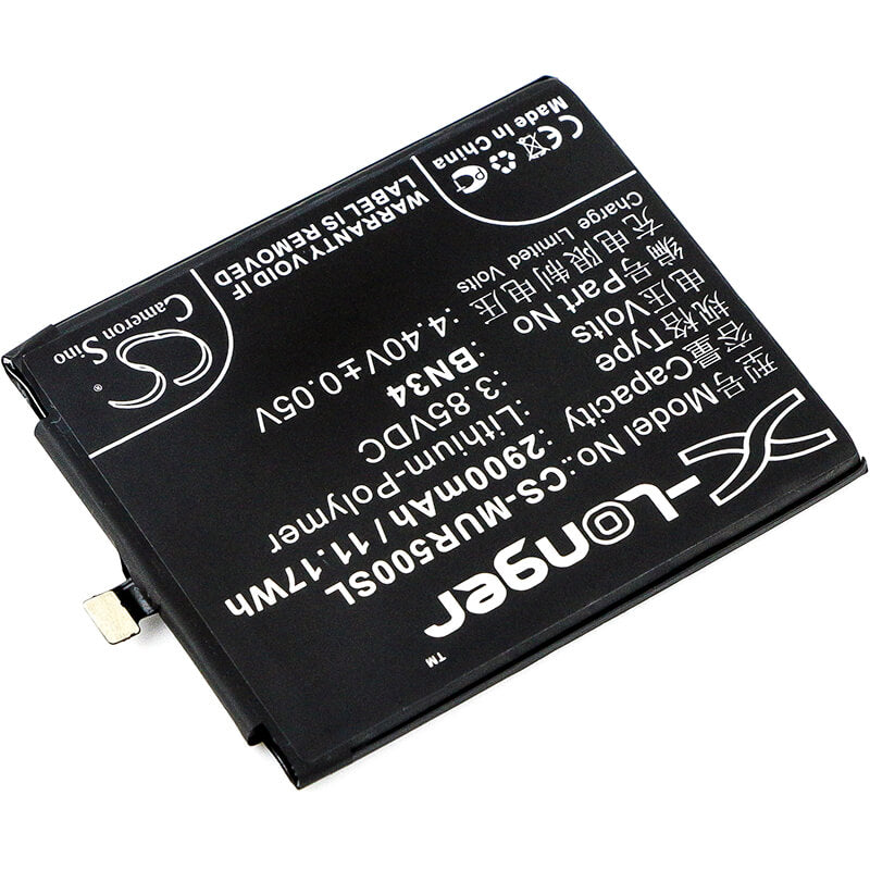 3.85V, 2900mAh, Li-Polymer Battery fits Xiaomi, M5a, Redmi 5a, 11.165Wh