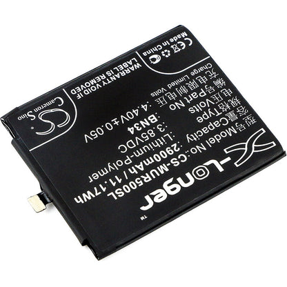 3.85V, 2900mAh, Li-Polymer Battery fits Xiaomi, M5a, Redmi 5a, 11.165Wh