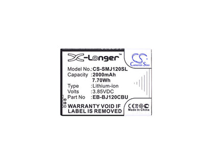 3.85V, 2000mAh, Li-ion Battery fits Samsung, Galaxy Amp 2, Galaxy Express 3, 7.7Wh