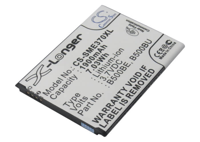 CS-SME370XL, Mobile, Smartphone 3.7V, 1900mAh, Li-ion Battery fits Samsung, Galaxy S4 Mini, Galaxy S4 Mini Duos, 7.03Wh