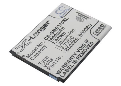 CS-SME370XL, Mobile, Smartphone 3.7V, 1900mAh, Li-ion Battery fits Samsung, Galaxy S4 Mini, Galaxy S4 Mini Duos, 7.03Wh