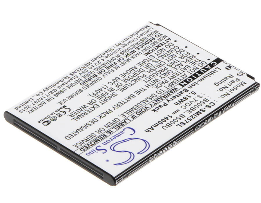 3.7V, 1400mAh, Li-ion Battery fits Samsung, Galaxy S4 Mini, Galaxy S4 Mini Duos, 5.18Wh