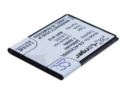3.8V, 2000mAh, Li-ion Battery fits Acer, Liquid Z520, Liquid Z520 Dual Sim, 7.6Wh