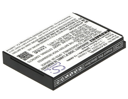 3.7V, 3400mAh, Li-ion Battery fits Cyrus, Cs20, 12.58Wh