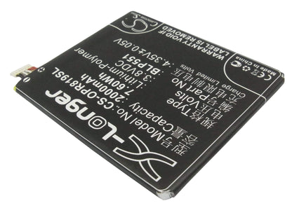 3.8V, 2000mAh, Li-Polymer Battery fits Oppo, Find Mirror, Find Muse, 7.6Wh
