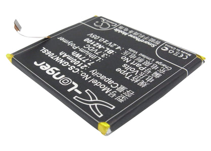 3.7V, 2100mAh, Li-Polymer Battery fits Gionee, Gn706, Gn706l, 7.77Wh