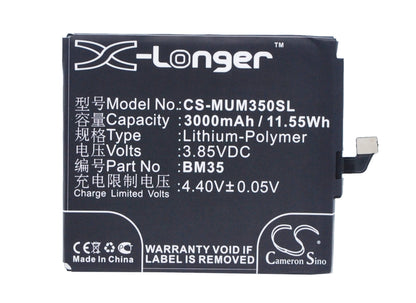 3.85V, 3000mAh, Li-Polymer Battery fits Xiaomi, Mi 4c, Mi 4c Dual Sim, 11.55Wh
