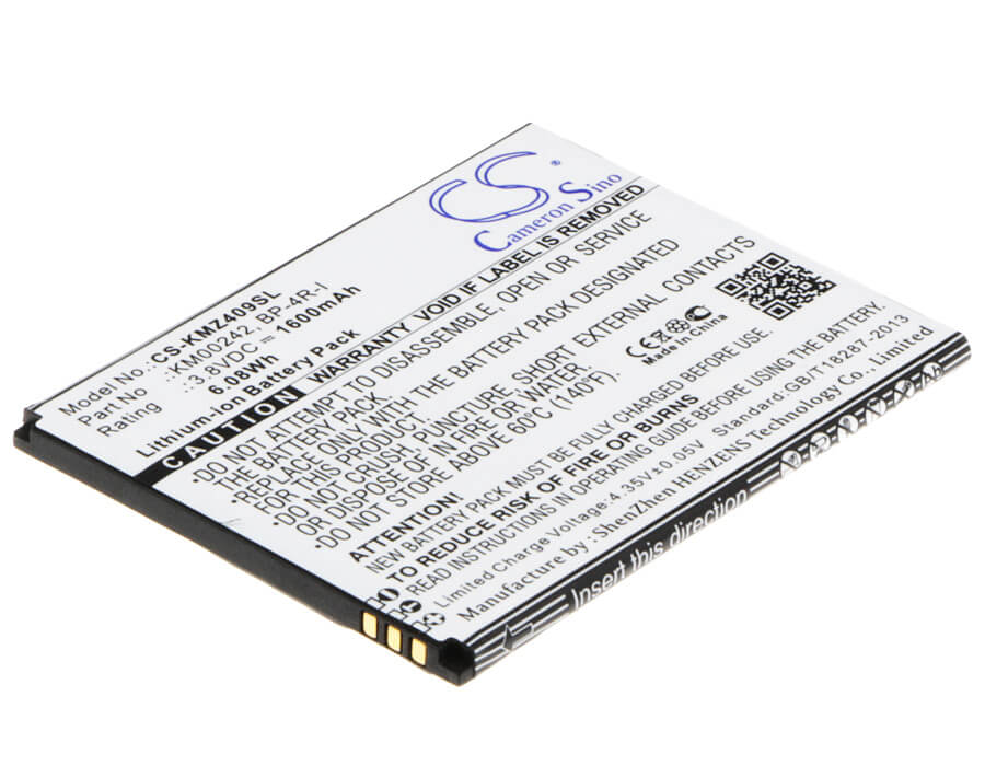 3.8V, 1600mAh, Li-ion Battery fits Highscreen, Prime S, 6.08Wh