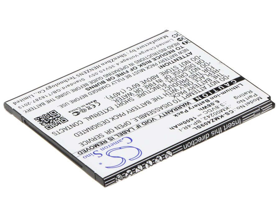 3.8V, 1600mAh, Li-ion Battery fits Kruger&matz, Km0409, Km0415, 6.08Wh