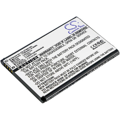 3.7V, 1750mAh, Li-ion Battery fits Zte, Maven 3, N9136, 6.475Wh