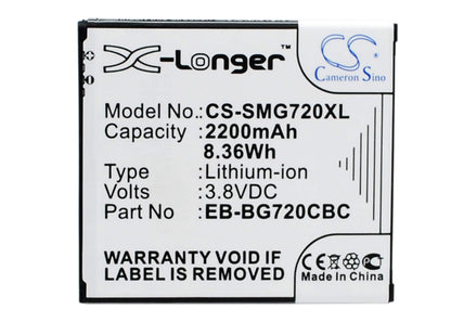 3.8V, 2200mAh, Li-ion Battery fits Samsung, Galaxy Grand 3, Galaxy Grand 3 Duos, 8.36Wh