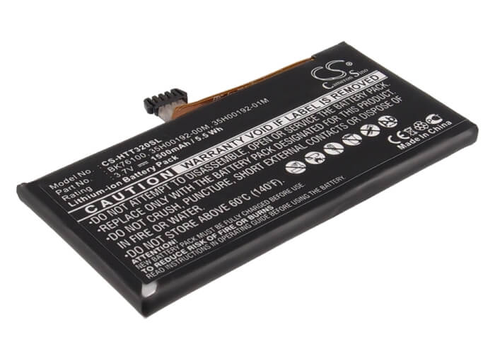 3.7V, 1500mAh, Li-Polymer Battery fits Htc, One V, One V1, 5.55Wh