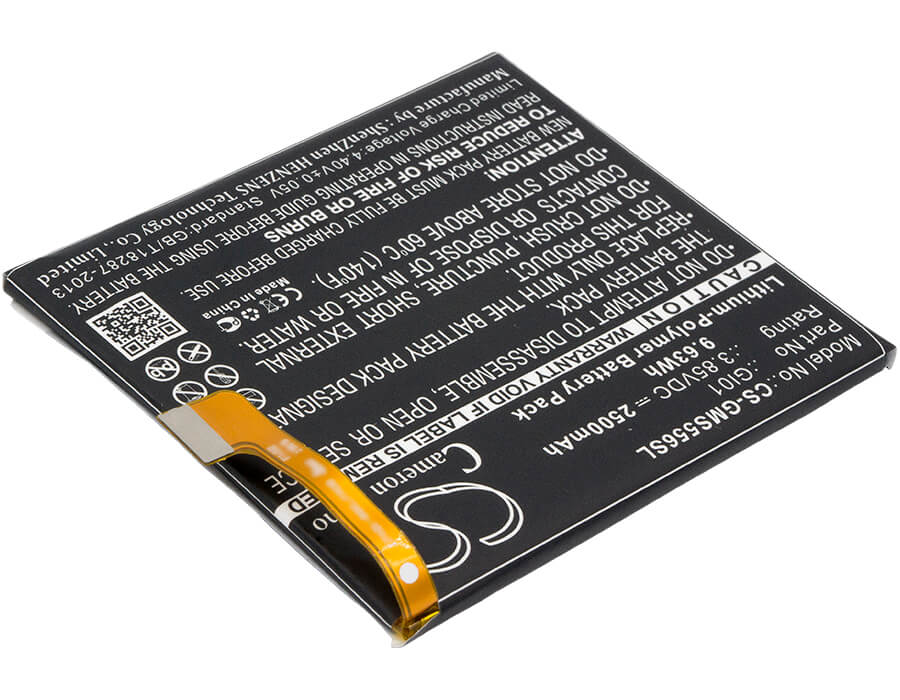 3.85V, 2500mAh, Li-Polymer Battery fits Gigaset, Gigaset Me Fcb, Gs55-6, 9.625Wh