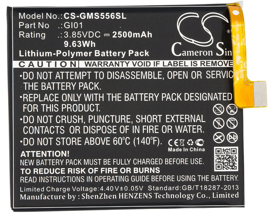 3.85V, 2500mAh, Li-Polymer Battery fits Gigaset, Gigaset Me Fcb, Gs55-6, 9.625Wh