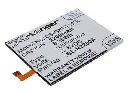 3.8V, 2200mAh, Li-Polymer Battery fits Gionee, E7 Mini, 8.36Wh