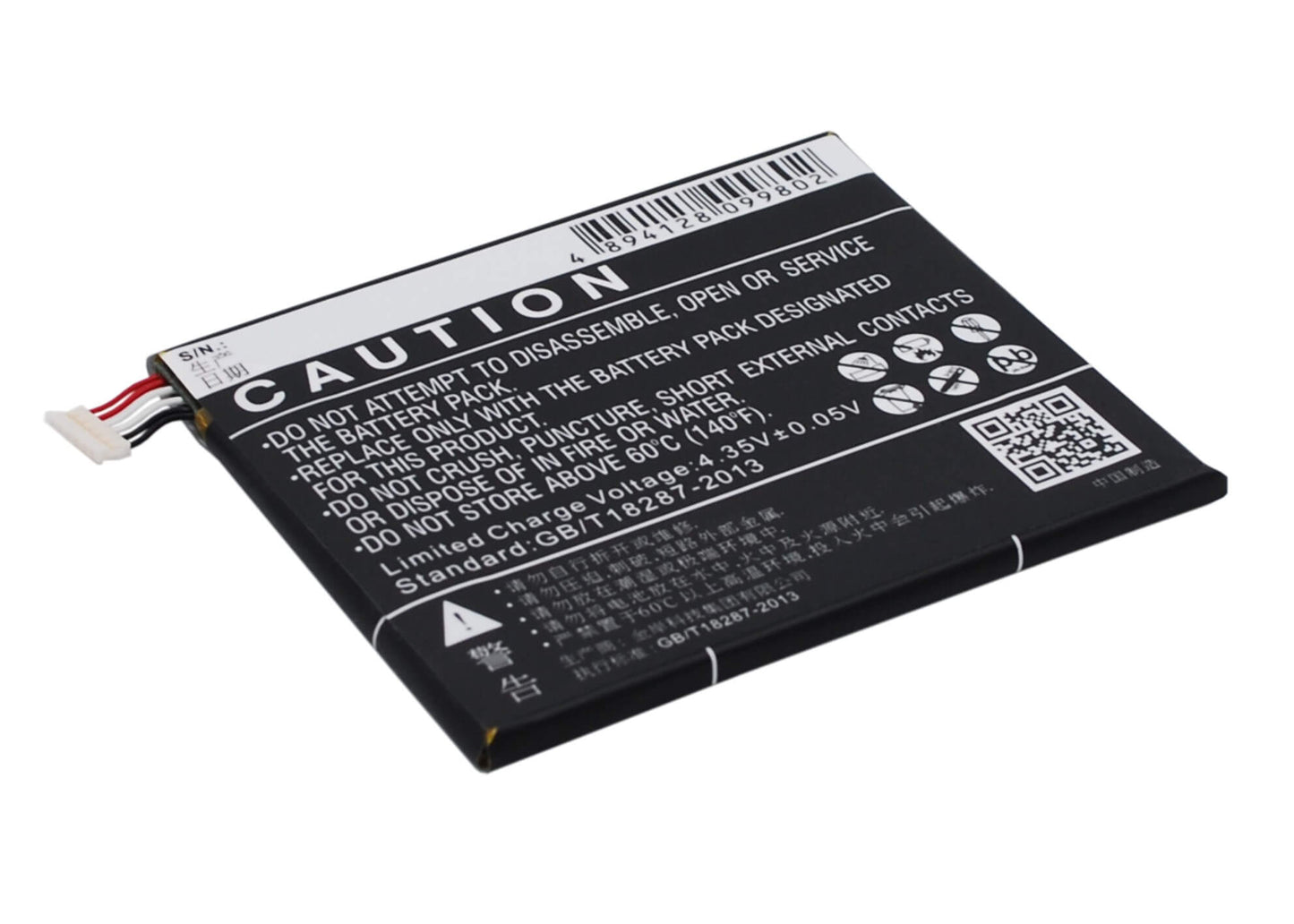 3.8V, 2000mAh, Li-Polymer Battery fits Lava, Iris Pro 30, 7.6Wh