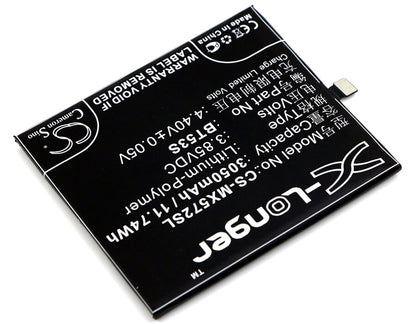 3.85V, 3050mAh, Li-Polymer Battery fits Meizu, M570q-s Dual Sim Td-lte, Pro 6s, 11.7425Wh