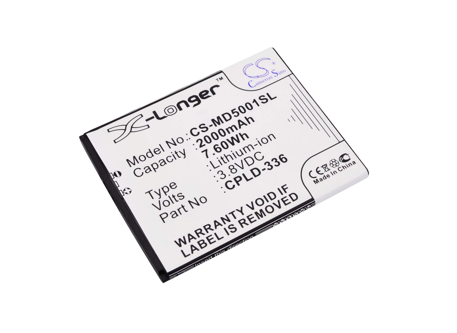 3.8V, 2000mAh, Li-Polymer Battery fits Medion, Life P5001, Md 98664, 7.6Wh
