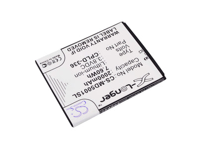 3.8V, 2000mAh, Li-Polymer Battery fits Medion, Life P5001, Md 98664, 7.6Wh