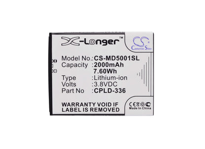 3.8V, 2000mAh, Li-Polymer Battery fits Medion, Life P5001, Md 98664, 7.6Wh