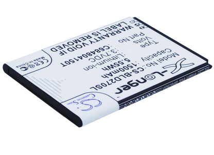 3.7V, 1500mAh, Li-ion Battery fits Blu, D270, D270a, 5.55Wh
