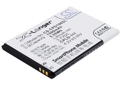 3.7V, 1500mAh, Li-ion Battery fits Coolpad, 5213, 5216d, 5.55Wh