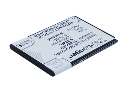 3.7V, 1700mAh, Li-ion Battery fits Wiko, Jimmy, 6.29Wh