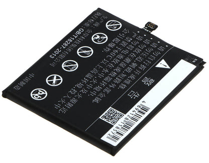 3.8V, 2500mAh, Li-Polymer Battery fits Meizu, M570c, M570m, 9.5Wh