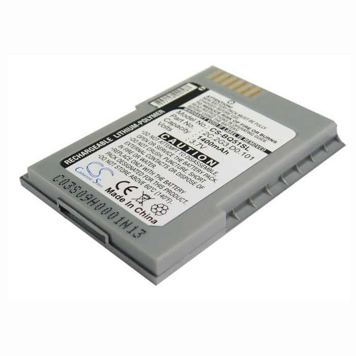 3.7V, 1400mAh, Li-Polymer Battery fits Benq, P51, 5.18Wh