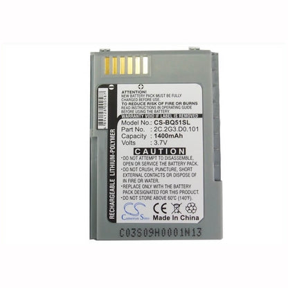 3.7V, 1400mAh, Li-Polymer Battery fits Benq, P51, 5.18Wh