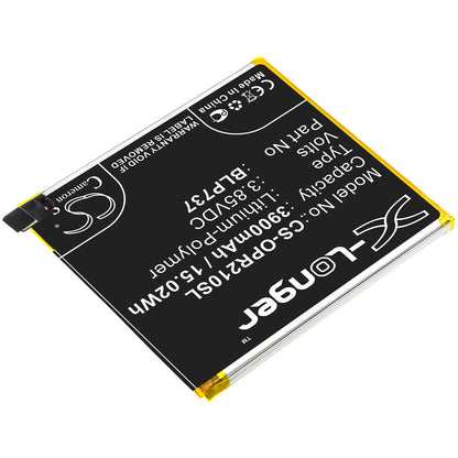 3.85V, 3900mAh, Li-Polymer Battery fits Oppo, Cph1945, Cph1951, 15.015Wh
