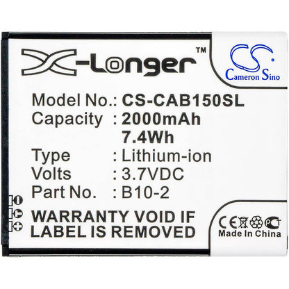 3.7V, 2000mAh, Li-ion Battery fits Cat, B15, B15q, 7.4Wh
