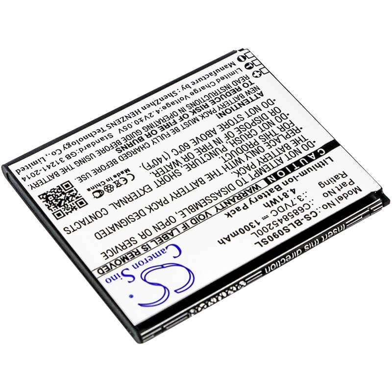 3.7V, 1300mAh, Li-ion Battery fits Blu, S090q, Studio C Hd, 4.81Wh