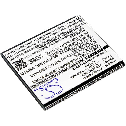 3.7V, 1300mAh, Li-ion Battery fits Blu, S090q, Studio C Hd, 4.81Wh