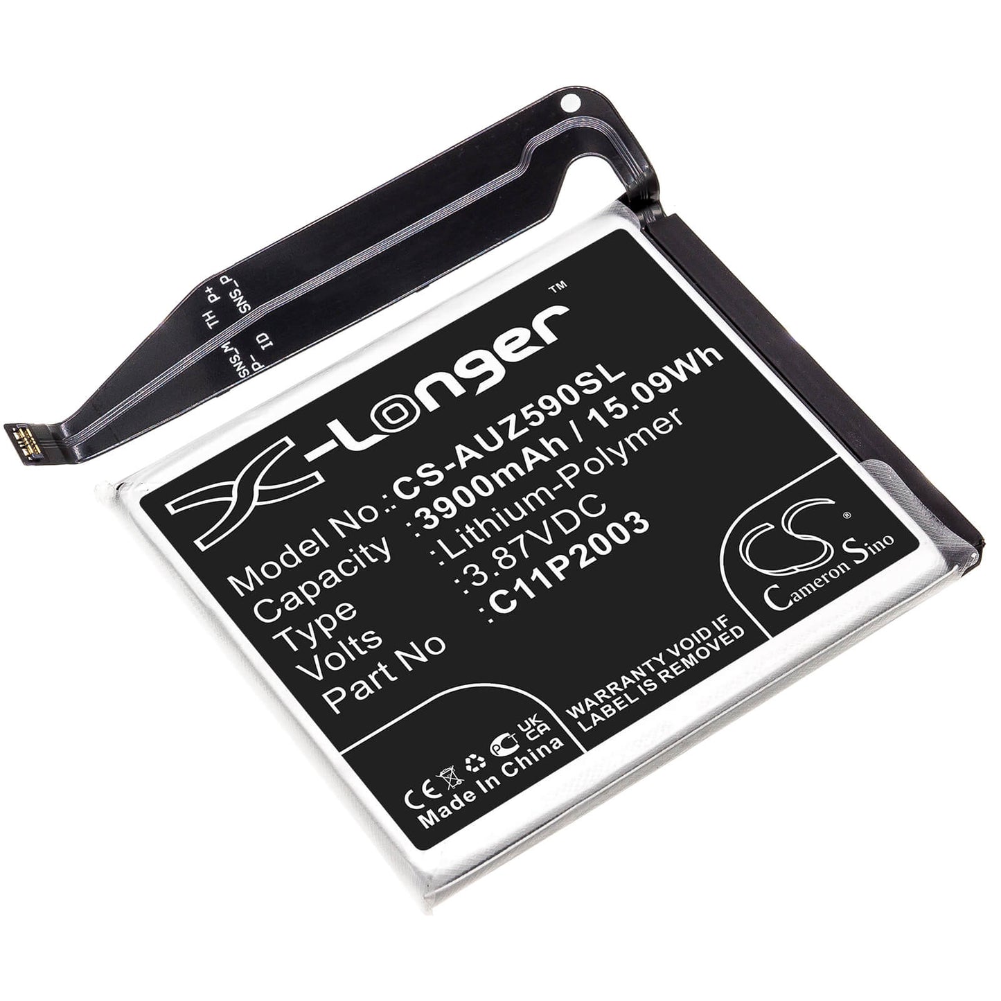 3.87V, 3900mAh, Li-Polymer Battery fits Asus, Zenfone 8, Zs590ks, 15.093Wh