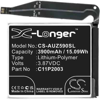 3.87V, 3900mAh, Li-Polymer Battery fits Asus, Zenfone 8, Zs590ks, 15.093Wh