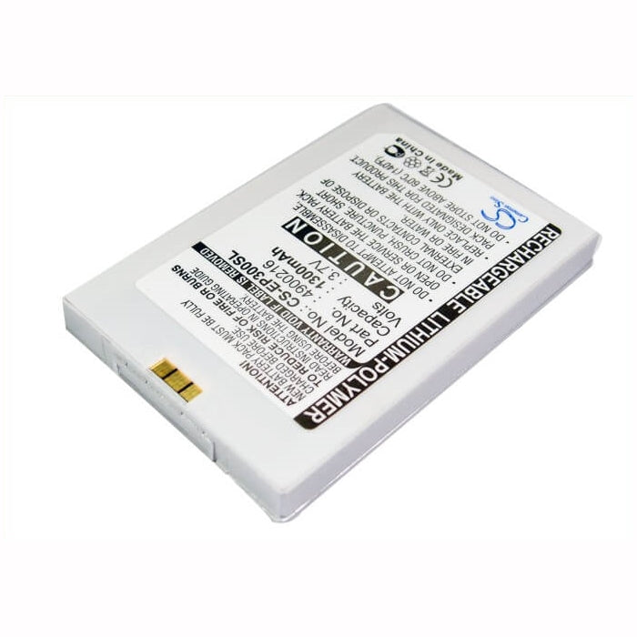 3.7V, 1300mAh, Li-Polymer Battery fits E-ten, Infotouch P300, P300, 4.81Wh