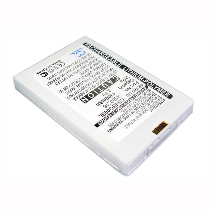 3.7V, 1300mAh, Li-Polymer Battery fits Bluemedia, Pda Bm-6280, 4.81Wh
