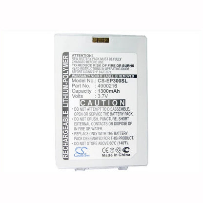 3.7V, 1300mAh, Li-Polymer Battery fits Bluemedia, Pda Bm-6280, 4.81Wh
