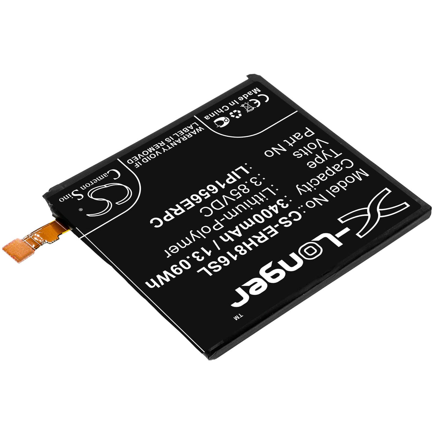 3.85V, 3400mAh, Li-Polymer Battery fits Sony, H8116, H8166, 13.09Wh