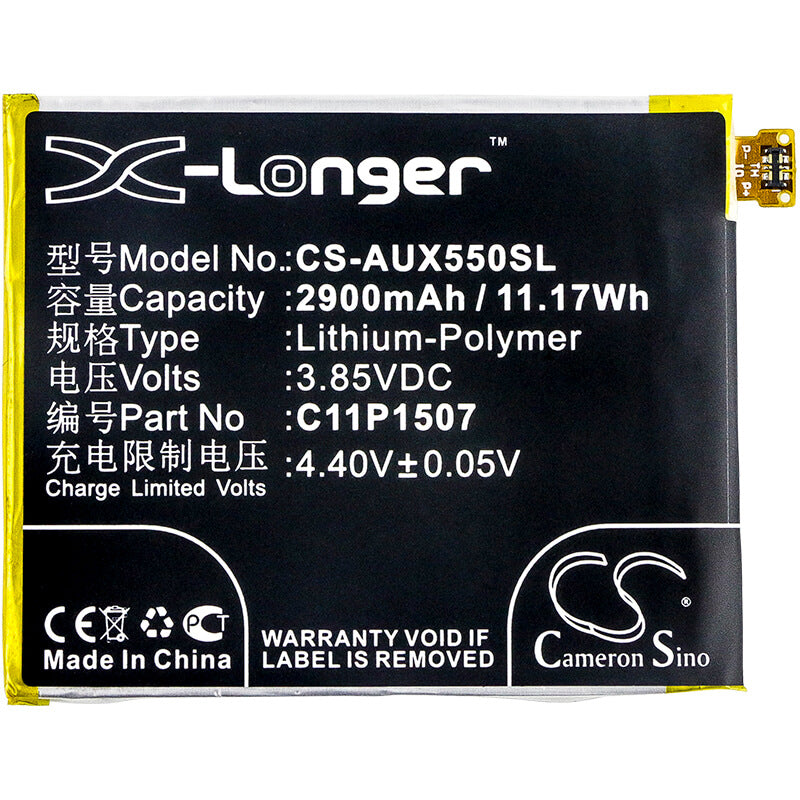 3.85V, 2900mAh, Li-Polymer Battery fits Asus, X550, Zenfone Zoom, 11.165Wh