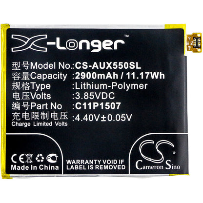 3.85V, 2900mAh, Li-Polymer Battery fits Asus, X550, Zenfone Zoom, 11.165Wh